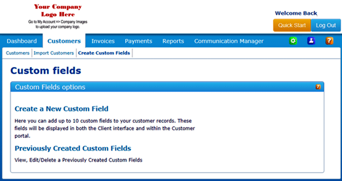 In Custom Fields Dashboard, you can create a new custom field or just view and delete previously created custom fields