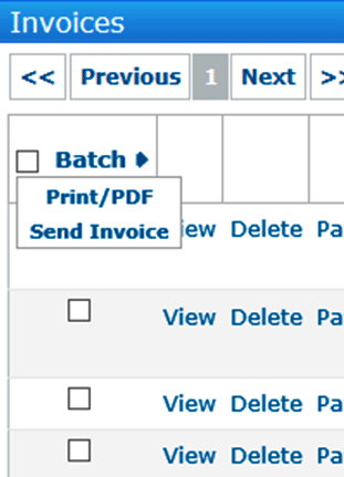 Sending invoices to lots of customers will make it easier by clicking the Batch hyperlink