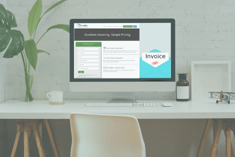 A computer showing how ReliaBills help your invoices get paid