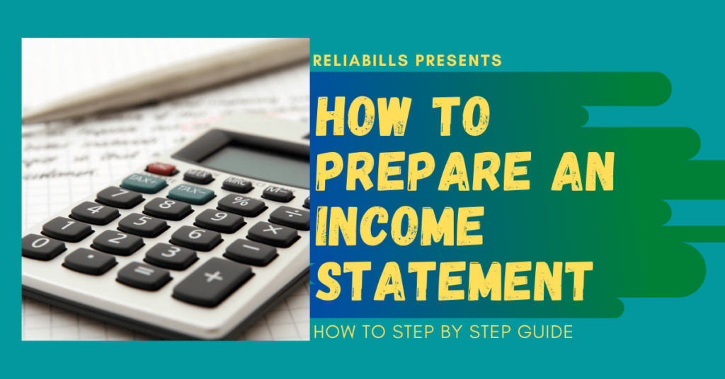 How To Prepare an Income Statement