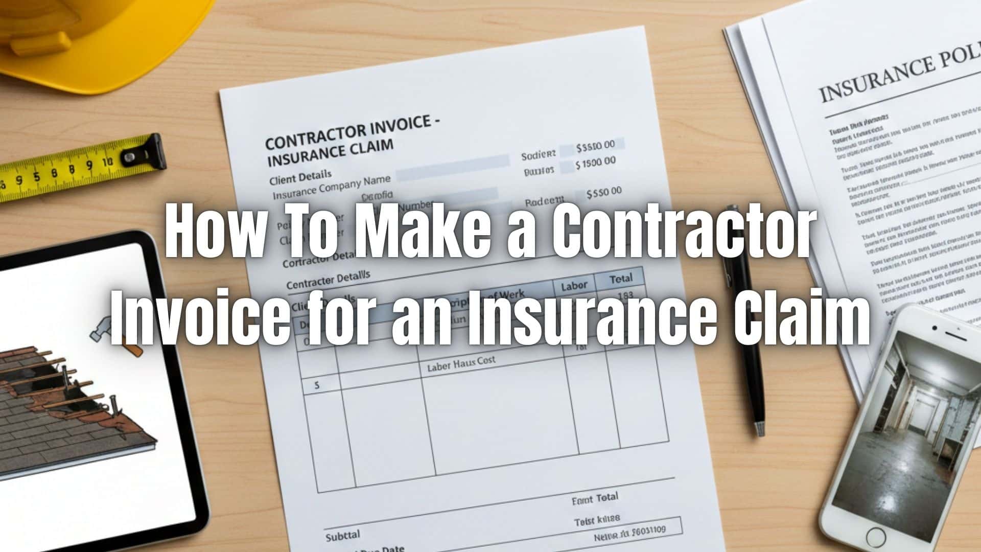 Learn how to create a complete contractor invoice for insurance claim approval. Click here to follow key steps and avoid common mistakes!