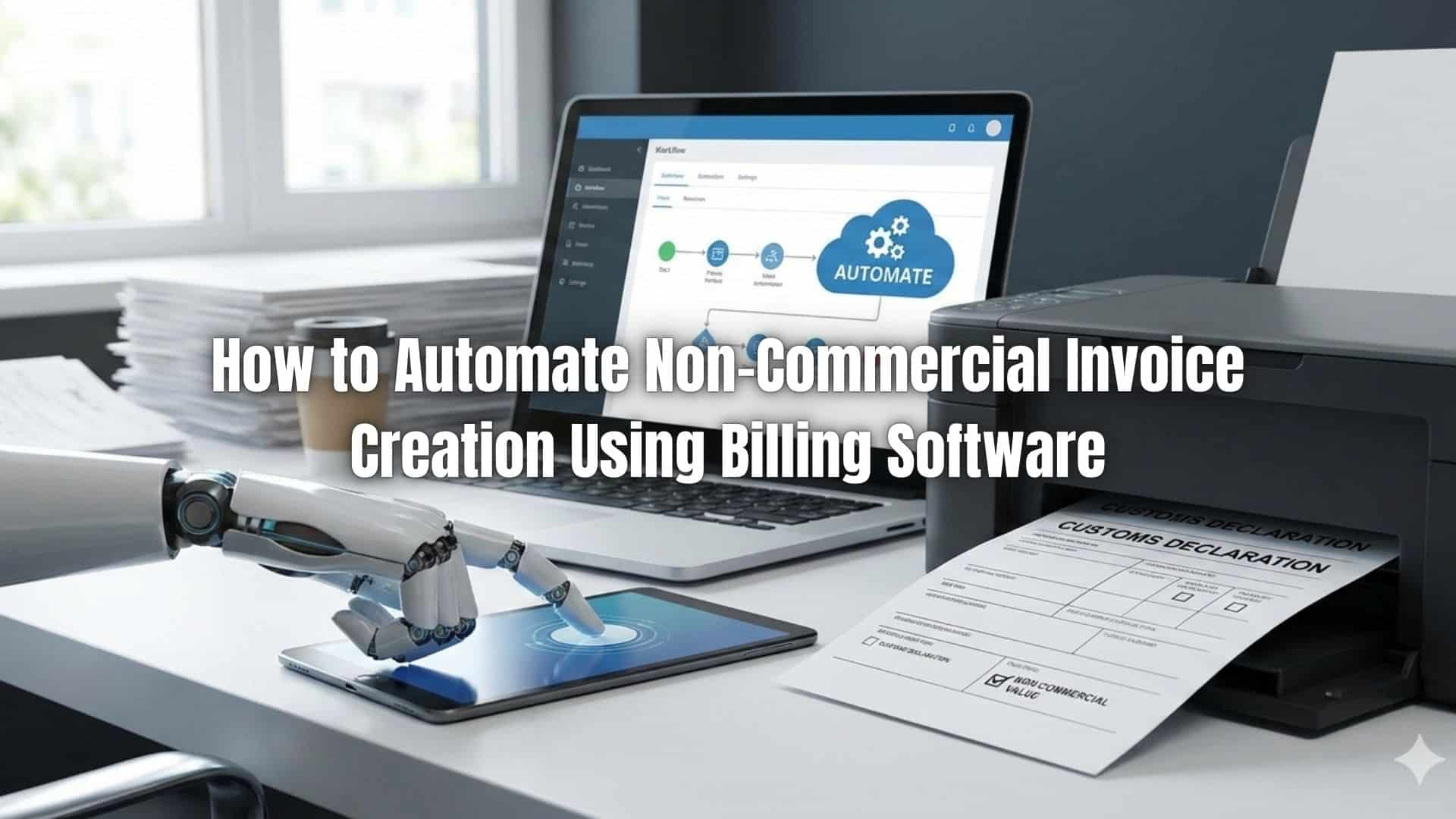 Discover how automated non-commercial invoice creation using billing software reduces errors, saves time, and ensures compliance.