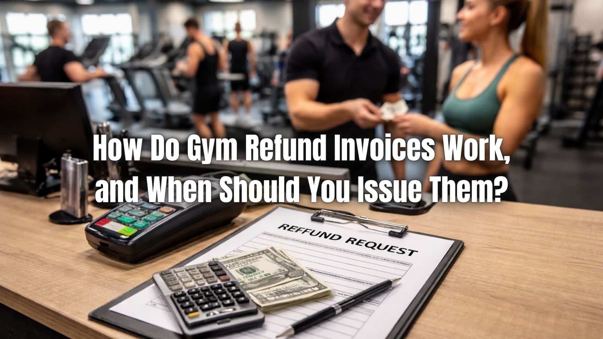 Understand how gym refund invoices are processed and when they should be issued to ensure accurate billing and proper refund handling.