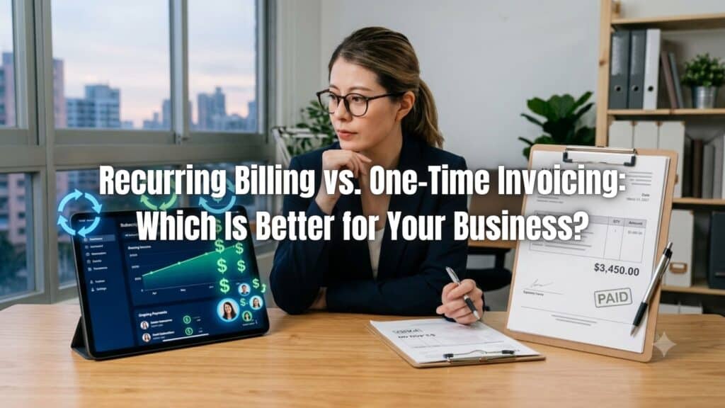 Choosing between recurring vs one-time billing shapes your cash flow and operations. Learn which model fits your business.