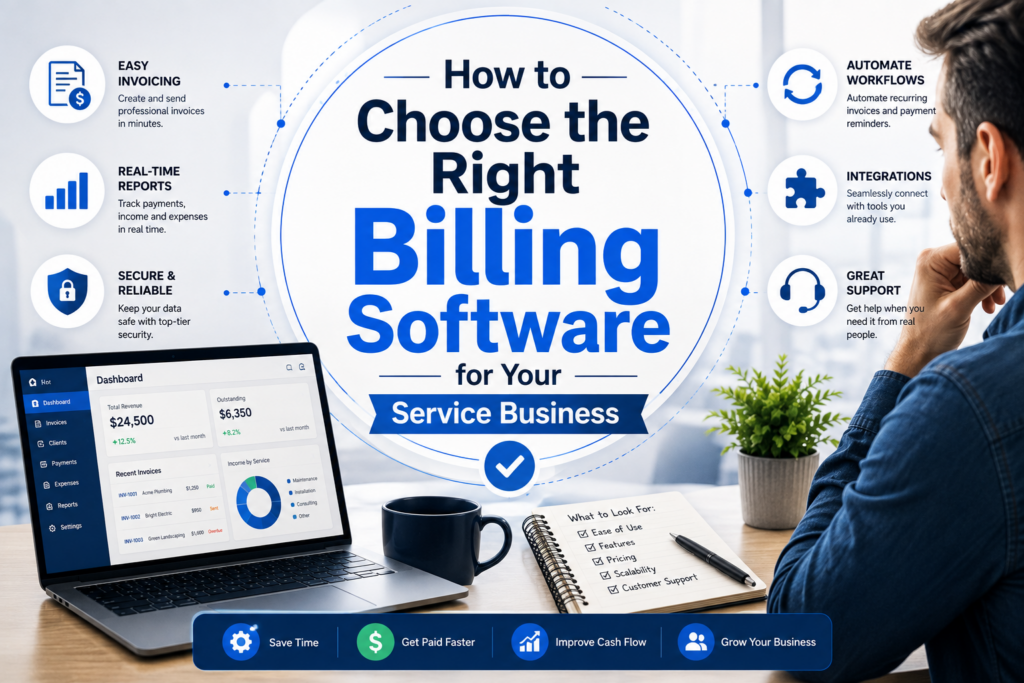 Learn how to choose the right billing software service business owners can use to simplify invoicing, payments, and billing management.