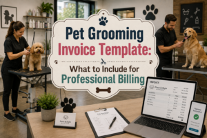 What makes a pet grooming invoice template professional? Learn what to include for accurate, clear, and professional pet grooming billing.