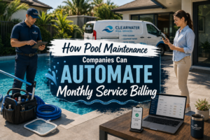 Learn how pool maintenance billing automation simplifies monthly invoicing, recurring payments, and billing management for service companies.