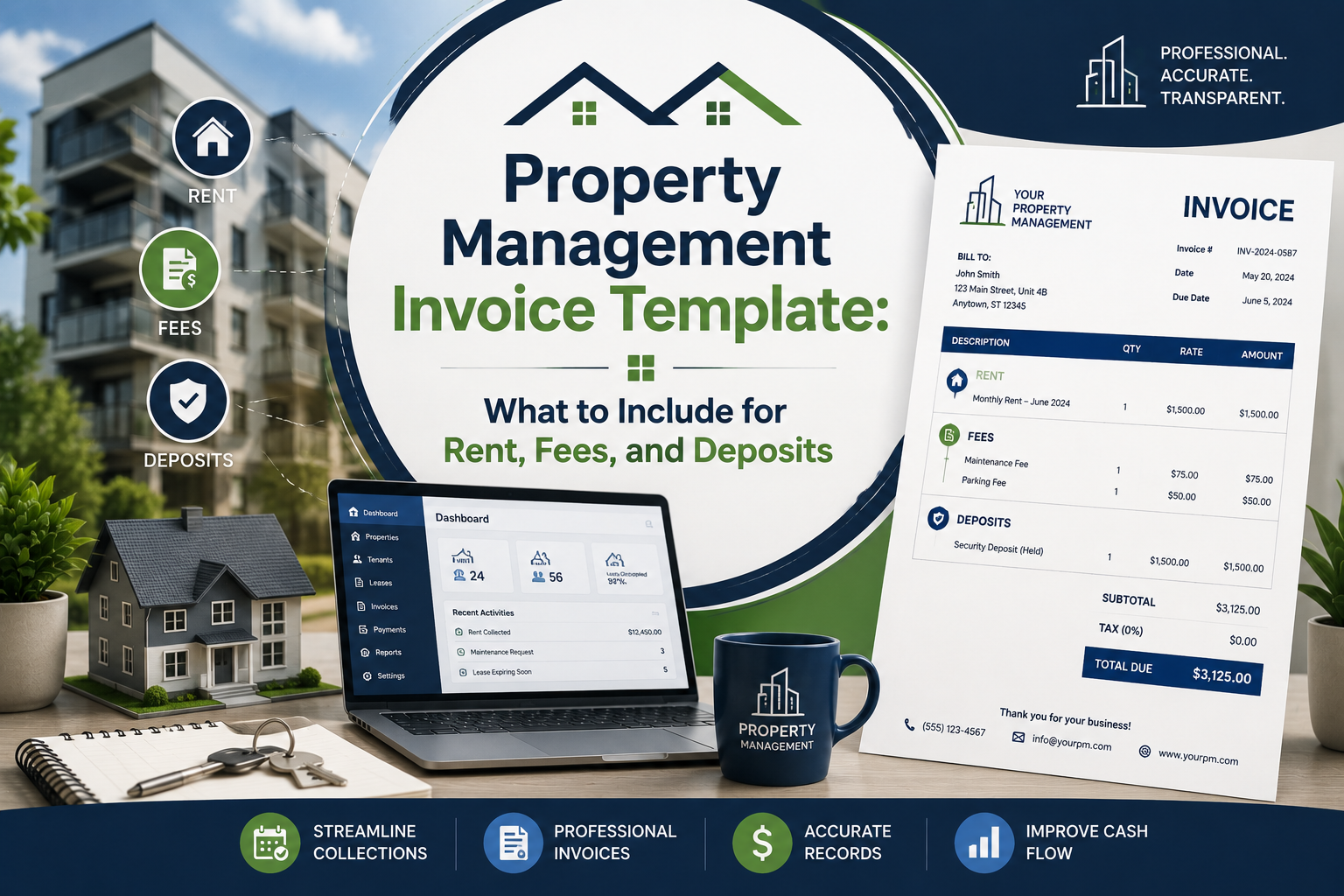 Learn what to include in a property management invoice template for rent, fees, deposits, and accurate tenant billing. Click here!