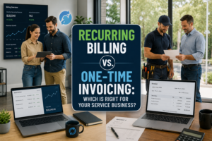 What does a recurring billing vs one-time invoicing comparison guide explain? Learn the differences and choose the right billing method.