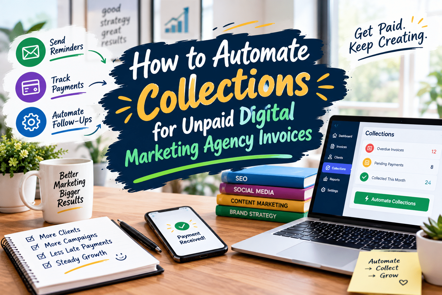 Learn how agency invoice collection automation helps digital marketing agencies manage unpaid invoices and improve payment collection.