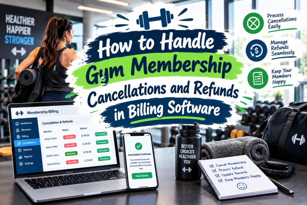 Learn how gym cancellation billing software helps manage membership cancellations, process refunds, and keep billing records accurate.