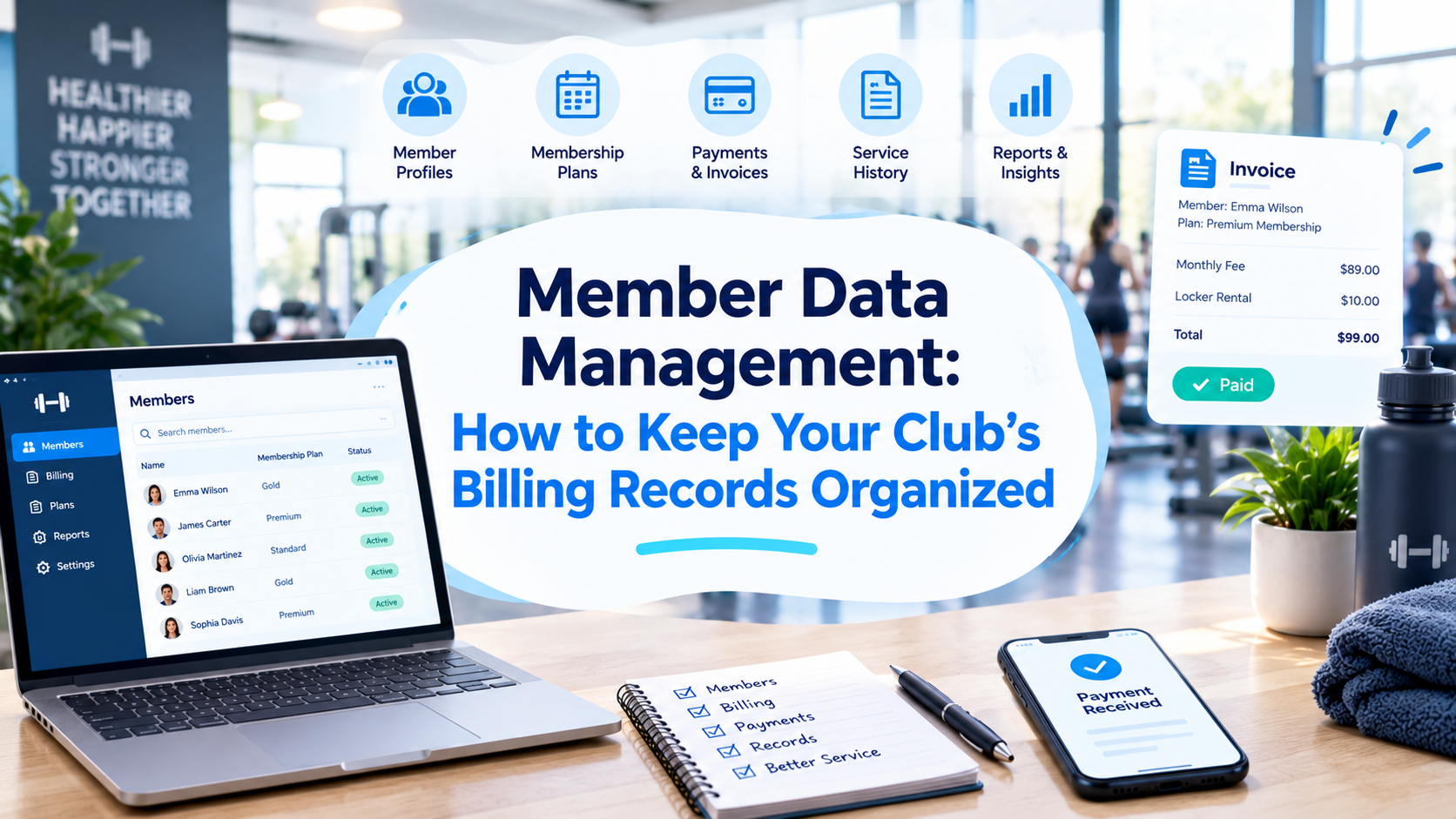 Discover how membership data management can help clubs organize billing records, member details, payment history, and account information.