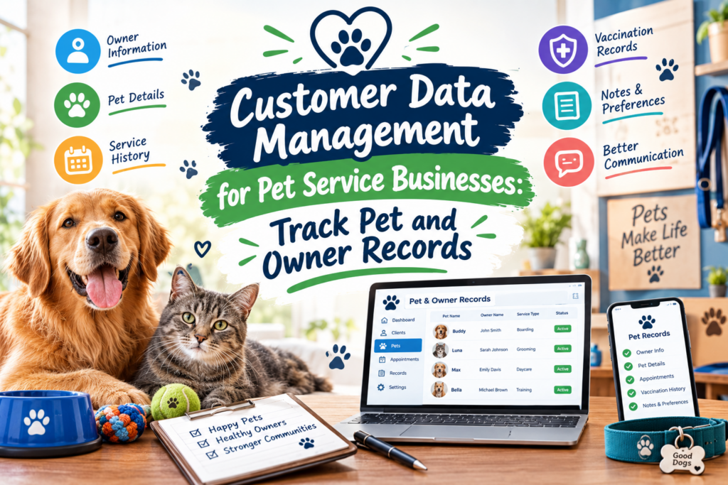 Learn how pet customer management software helps pet service businesses organize pet and owner records and improve service.